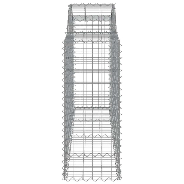 vidaXL Gabion Baskets with High Arch 18 pcs 200x50x100/120cm Galvanized Iron