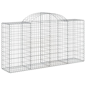 vidaXL Gabions with Arch 50 pcs 200x50x100/120cm Galvanized Iron