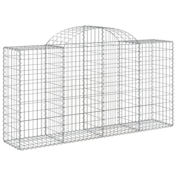 vidaXL Gabions with Arch 50 pcs 200x50x100/120cm Galvanized Iron