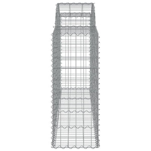 vidaXL Gabions with Arch 50 pcs 200x50x100/120cm Galvanized Iron