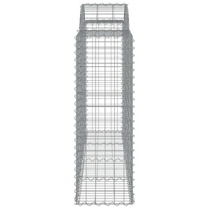 vidaXL Gabion Baskets with High Arch 7 pcs. 200x50x120/140cm Galvanized Iron