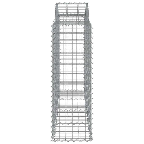 vidaXL Gabion Baskets with High Arch 7 pcs. 200x50x120/140cm Galvanized Iron