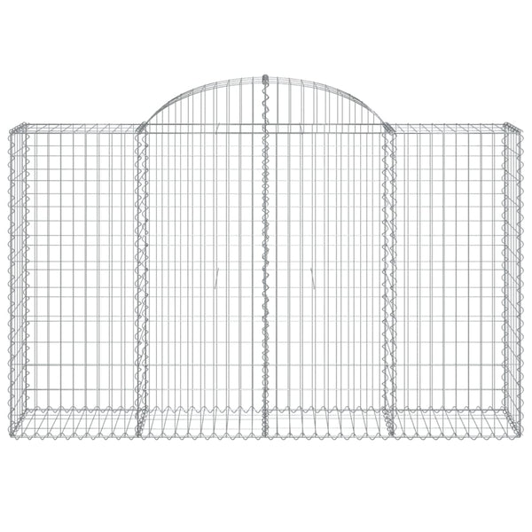 vidaXL Gabions with Arch 8 pcs. 200x50x120/140cm Galvanized Iron