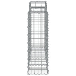 vidaXL Gabions with Arch Top 15 Pcs. 200x50x120/140cm Galvanized Iron