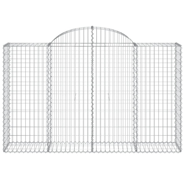 vidaXL Gabions with Arch 30 pcs. 200x50x120/140cm Galvanized Iron