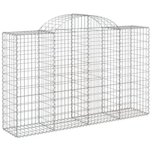 vidaXL Gabions with Arch 40 pcs. 200x50x120/140cm Galvanized Iron