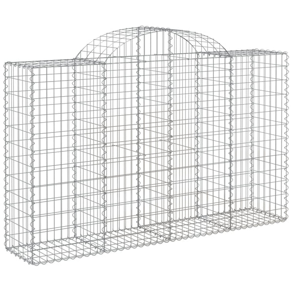 vidaXL Gabions with Arch 40 pcs. 200x50x120/140cm Galvanized Iron