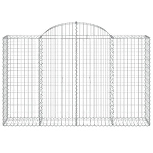 vidaXL Gabions with Arch 40 pcs. 200x50x120/140cm Galvanized Iron