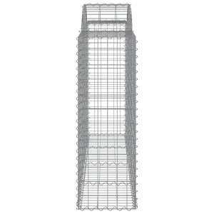 vidaXL Gabions with Arch 40 pcs. 200x50x120/140cm Galvanized Iron