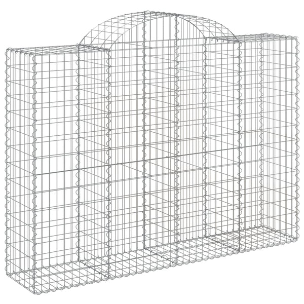 vidaXL Gabions with Arch Top 11 pcs. 200x50x140/160cm Galvanized Iron