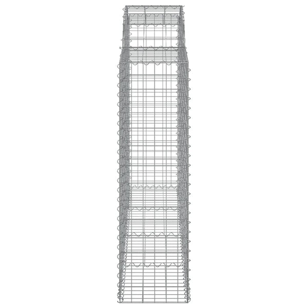 vidaXL Gabions with Arch Top 11 pcs. 200x50x140/160cm Galvanized Iron