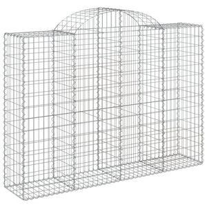 vidaXL Gabions with Arch Top 15 Pcs. 200x50x140/160cm Galvanized Iron