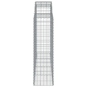 vidaXL Gabions with Arch Top 15 Pcs. 200x50x140/160cm Galvanized Iron