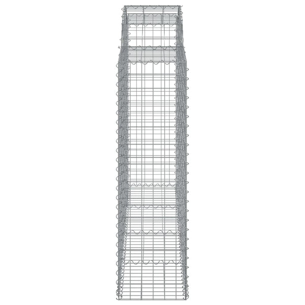 vidaXL Gabions with Arch Top 15 Pcs. 200x50x140/160cm Galvanized Iron