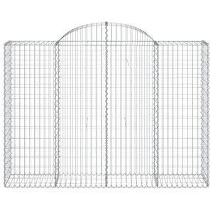 vidaXL Gabions with Arch Top 18 pcs. 200x50x140/160cm Galvanized Iron