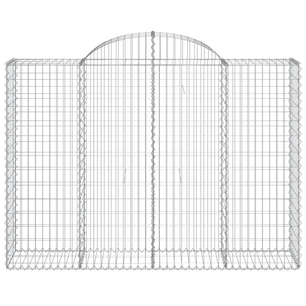 vidaXL Gabions with Arch Top 18 pcs. 200x50x140/160cm Galvanized Iron