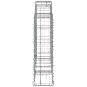 vidaXL Gabions with Arch Top 18 pcs. 200x50x140/160cm Galvanized Iron