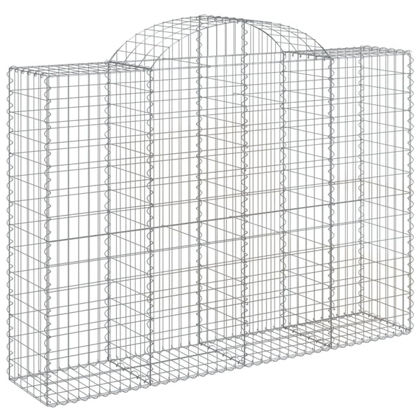 vidaXL Gabions with Arch 20 pcs. 200x50x140/160cm Galvanized Iron