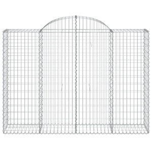 vidaXL Gabions with Arch Top 25pcs 200x50x140/160cm Galvanized Iron