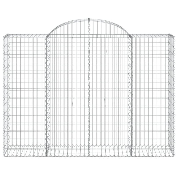vidaXL Gabions with Arch Top 25pcs 200x50x140/160cm Galvanized Iron