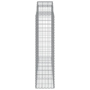 vidaXL Gabions with Arch 5 pcs. 200x50x160/180cm Galvanized Iron