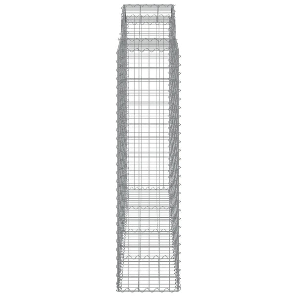 vidaXL Gabion Baskets with Arched Top 6 pcs. 200x50x160/180cm Galvanized Iron