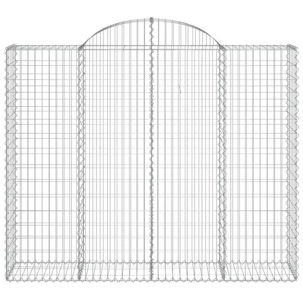 vidaXL Gabions with Arch Top 7 pcs. 200x50x160/180cm Galvanized Iron