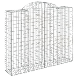 vidaXL Gabions with Arch Top 10 pcs. 200x50x160/180cm Galvanized Iron