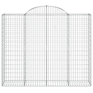 vidaXL Gabion Baskets with High Arch 12pcs 200x50x160/180cm Galvanized Iron