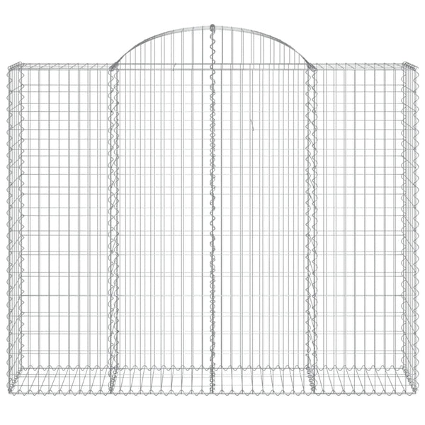 vidaXL Gabion Baskets with High Arch 12pcs 200x50x160/180cm Galvanized Iron
