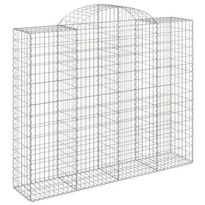 vidaXL Gabion Baskets with High Arch 13 pcs. 200x50x160/180cm Galvanized Iron