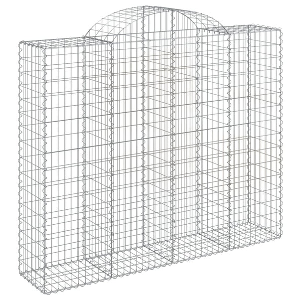 vidaXL Gabion Baskets with High Arch 13 pcs. 200x50x160/180cm Galvanized Iron