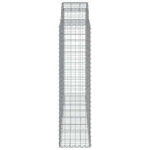 vidaXL Gabion Baskets with High Arch 13 pcs. 200x50x160/180cm Galvanized Iron