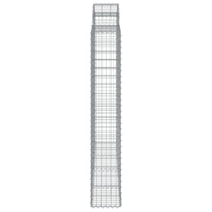 vidaXL Gabions with Arch 4 pcs. 200x50x180/200cm Galvanised Iron