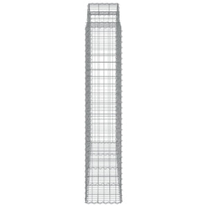 vidaXL Gabions with Arch 2 pcs 200x50x200/220cm Galvanized Iron