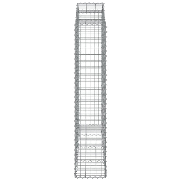 vidaXL Gabions with Arch 2 pcs 200x50x200/220cm Galvanized Iron
