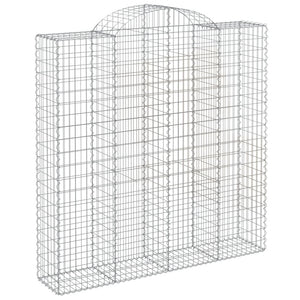 vidaXL Gabions with Arch 4 pcs. 200x50x200/220cm Galvanized Iron