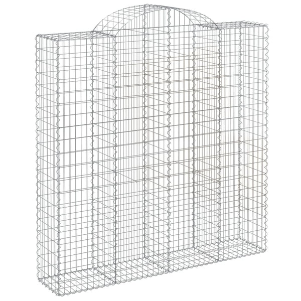 vidaXL Gabions with Arch 4 pcs. 200x50x200/220cm Galvanized Iron