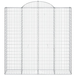 vidaXL Gabions with Arch 4 pcs. 200x50x200/220cm Galvanized Iron