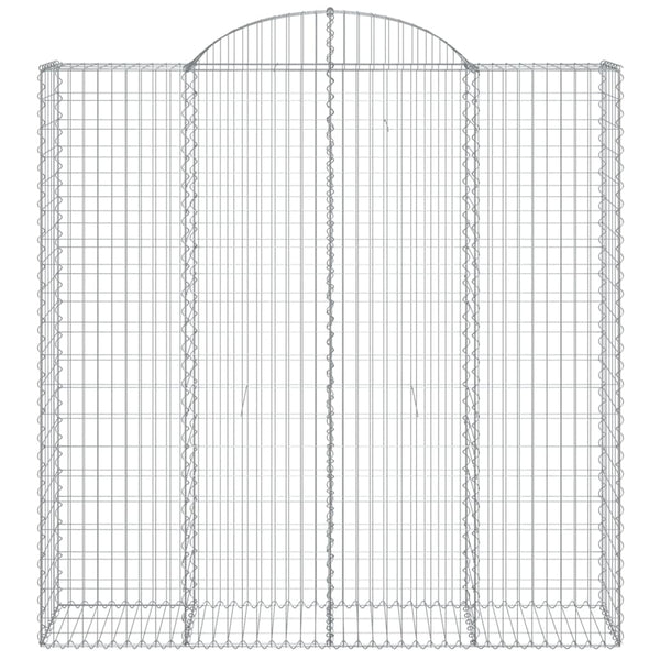 vidaXL Gabions with Arch 4 pcs. 200x50x200/220cm Galvanized Iron