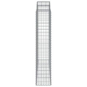 vidaXL Gabions with Arch 4 pcs. 200x50x200/220cm Galvanized Iron