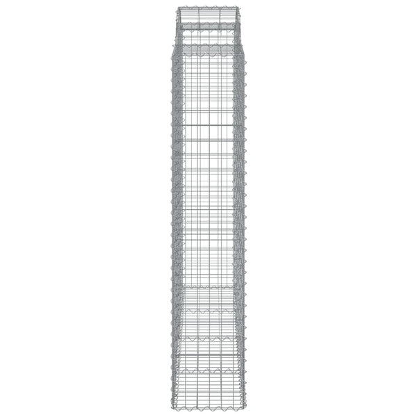 vidaXL Gabions with Arch 4 pcs. 200x50x200/220cm Galvanized Iron