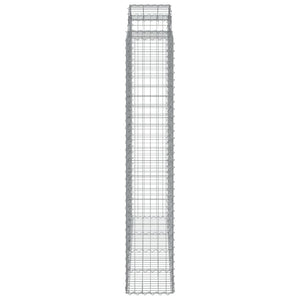 vidaXL Gabion Baskets with Arched Top 5 pcs 200x50x220/240 cm Galvanized Iron