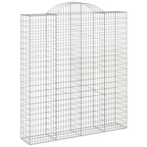 vidaXL Gabions with Arch Top 6 pcs 200x50x220/240cm Galvanized Iron
