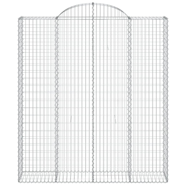 vidaXL Gabions with Arch Top 6 pcs 200x50x220/240cm Galvanized Iron
