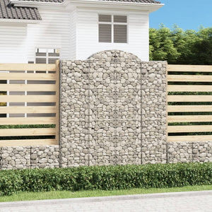vidaXL Gabions with Arch Top 6 pcs 200x50x220/240cm Galvanized Iron