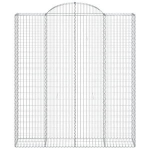vidaXL Gabion Baskets with High Arch 7 pcs. 200x50x220/240cm Galvanized Iron