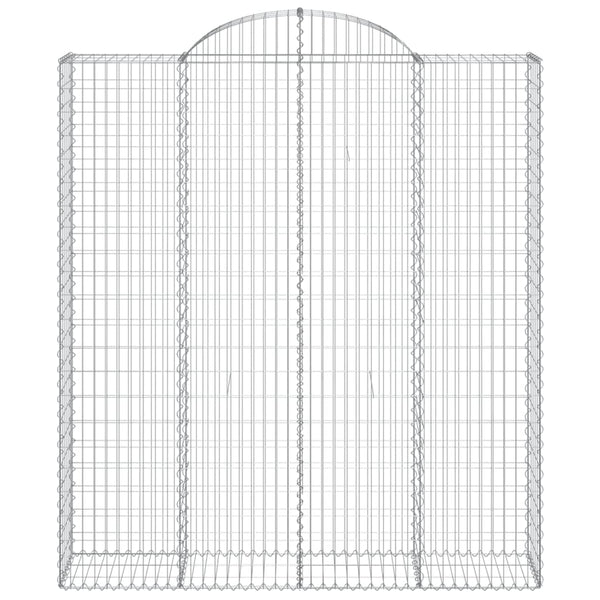 vidaXL Gabion Baskets with High Arch 7 pcs. 200x50x220/240cm Galvanized Iron