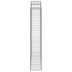 vidaXL Gabions with Arch Top 15 Pcs 200x50x220/240cm Galvanized Iron