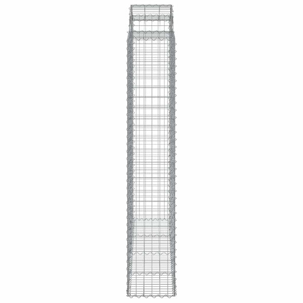 vidaXL Gabions with Arch 20 pcs. 200x50x220/240cm Galvanized Iron
